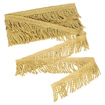Uxcell 1 Count Curtain Fringes Fringe Trim for Sofa Clothes Dark Gold 5 Yards