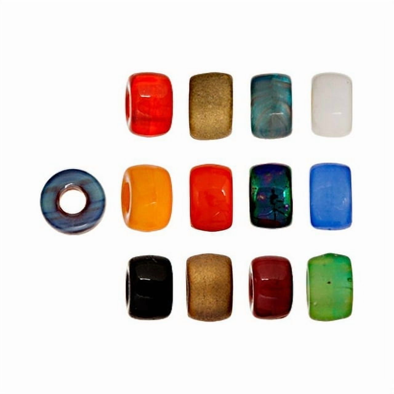 John Bead 500pcs 6mm Mini Glass Crow Beads | Assorted Opaque Pony Bead