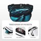 thumbnail image 5 of Fotbe Vintage Blue Pattern Whale Cangurera Cuadrada con Estampado de Doble Capa, Bolsa de Cintura Ajustable Mini para Hombres y Mujeres, 5 of 9