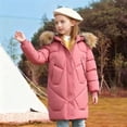 thumbnail image 2 of XEGLSBU Boys Winter Coat Size 6-7 Girls Long Coat Winter Warm Thickened Down Jacket for Toddler and Big Kids Outerwear with Hood Windproof Girls Coats Size 14 16 Watermelon Red Size 4-5 Years, 2 of 6