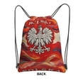 thumbnail image 2 of Polskaeagle Logo Drawstring Backpack Bag Water Resistant Yoga Shopping Cinch Bag Sackpack For Men Women, 2 of 7