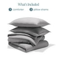 thumbnail image 4 of Bare Home Down Alternative Comforter Set - 3-Pieces - All Seasons - California King, Light Gray, 4 of 5