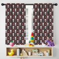 thumbnail image 5 of Blackout Kids Curtains,Black Floral Skull Pattern Childrens Insulated Curtains Set Of 2,Bedroom Essentials,Toddler Room Decor 42x54in(106x137cm), 5 of 5