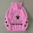 thumbnail image 5 of Cnbwig Women's Sweatshirts Trendy Hoodie Oversized Hooded Dog Paw Printed Sweatshirt Long Sleeve Pullover Soft Fleece Loungewear Streetwear Top Shirts Tops Casual Blouses A-Pink XL, 5 of 6