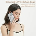 thumbnail image 5 of iPhone 13 Pro Max case, Compatible with MagSafe Luxury Glitter Bling Plating Love with Cute Heart Phone Case Full Camera Lens Protection Magnetic Case for Women Girls Back Cover(Silver), 5 of 12