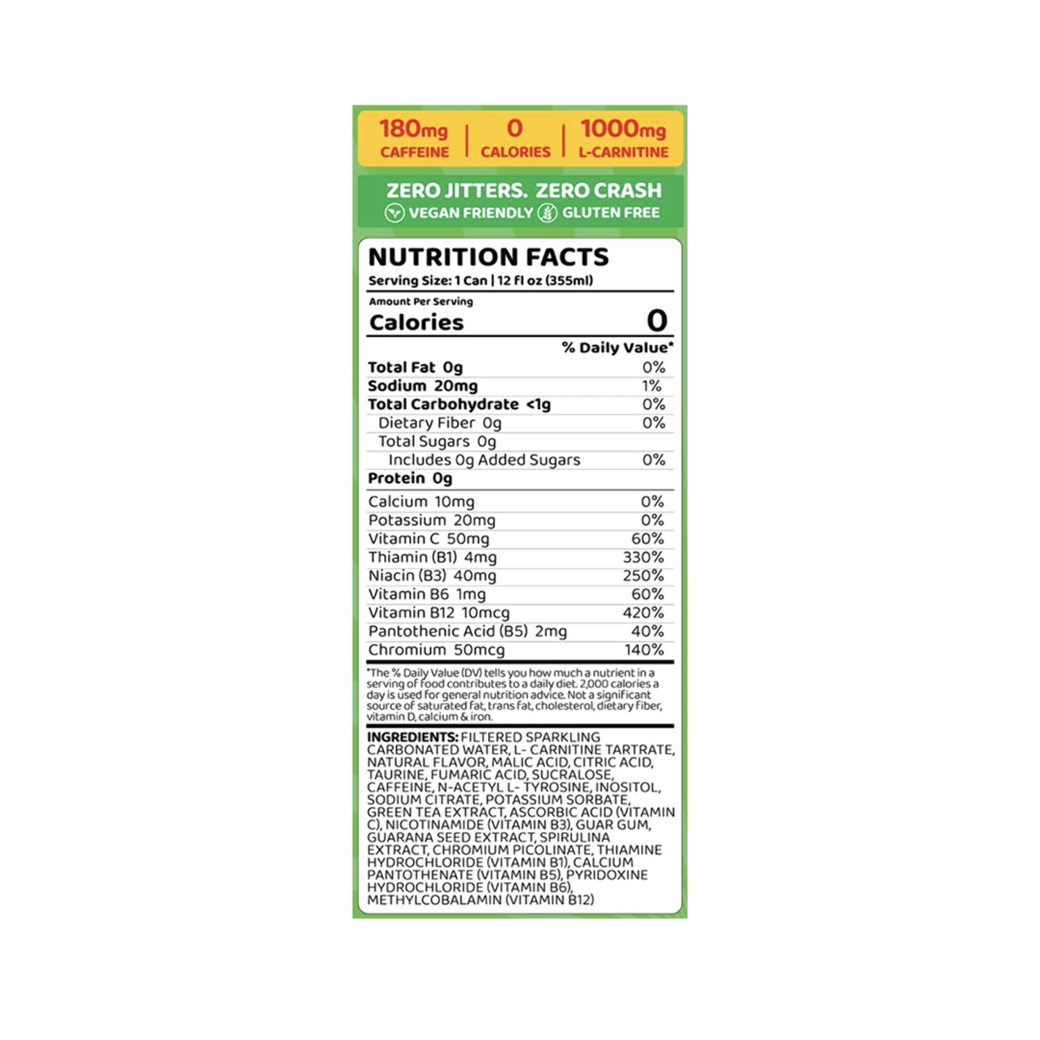 EHP Labs OxyShred Healthy Energy Drink - Zero Sugar Energy Drinks with Amino Acids, Green Tea Extract, Vitamin C & L Carnitine - Zero Carbs, Zero Calories, Clean Caffeine, Kiwi Strawberry (12-Pack)