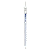 Serological Pipette, 25ml - Class A, Tolerance ?0.100ml - Blue Graduations - Color Code, White - Calibrated for Delivery to Jet - Borosilicate Glass - Eisco Labs