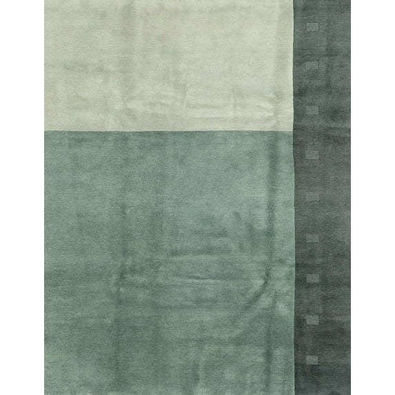 Ahgly Company Machine Washable Indoor Rectangle Abstract Green Area Rugs, 2' x 5'