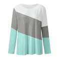 thumbnail image 4 of SNKSDGM Hauts Courts à Manches Longues pour Femmes Gym Blouses à Manches Longues pour le Travail T-Shirt Décontracté à Col Rond Manches Longues Imprimé Respirant TTTG, 4 of 4