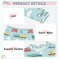 thumbnail image 3 of FORMRS Long Sleeve Top and Pants Pajama Set for Niños 2-Piece Sleepwear, Sizes 18M-8Y, Blue Trains Pattern, 3 of 6