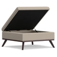 thumbnail image 3 of Owen 36 in. Wide Square Coffee Table Storage Ottoman in Natural Polyester Fabric, 3 of 16