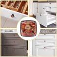 thumbnail image 6 of 4 Pcs Cabinet Handle Drawer Pulls Chinese God of Wealth Knobs with Screws Square Furniture Office Cabinet Knob Decoration, 6 of 7