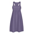 thumbnail image 5 of Afdoent Womens Dresses Athletic Mini Dress Neck Casual Summer Sleeveless Romper Dresses Tennis Workout Outfits Boho Beach Dress, 5 of 7