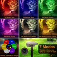 thumbnail image 3 of Focos solares que cambian de color al aire libre, [paquete de 2] Focos de paisaje impermeables IP65 de Navidad, luz de seguridad con energía solar del atardecer al amanecer para pasarela, pi, 3 of 5