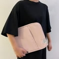 thumbnail image 5 of Housse de Tablette Portable en Métal Double Fermeture Éclair Mode Sac de Rangement en Coton pour Tablette Mallette Rose 11 Po, 5 of 5