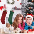 thumbnail image 3 of 8 Pieces Knitted Christmas Stockings 18 Inch Large Size Crochet Cable Knit Hanging Stocking Decorations for Xmas Family Holiday Season Decor, 3 of 6