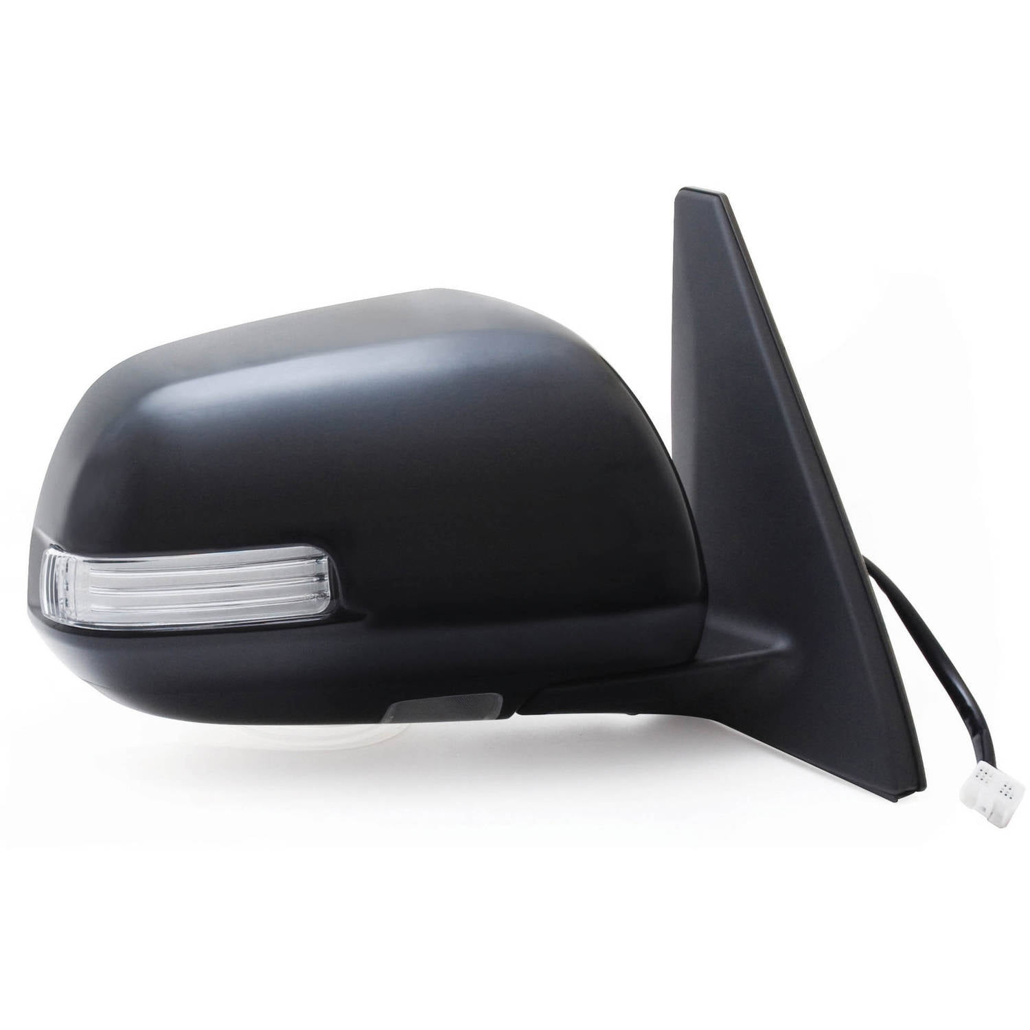 Textured Black w/PTM Cover Fit System Driver Side Mirror for Toyota 4 Runner w/o Puddle lamp Foldaway Heated Power 