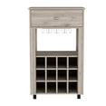 thumbnail image 2 of Particle board wine bar cart | Having a stemware rack and 12 built - in wine racks | Provide a specialized wine storage setup, 2 of 3