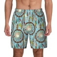 thumbnail image 2 of Picia Boho Dreamcatcher 1 pattern Mens Swim Trunks with Compression Liner Stretch Beach Shorts Quick Dry with Zipper Pockets No-Chafing Board Shorts-X-Large, 2 of 9