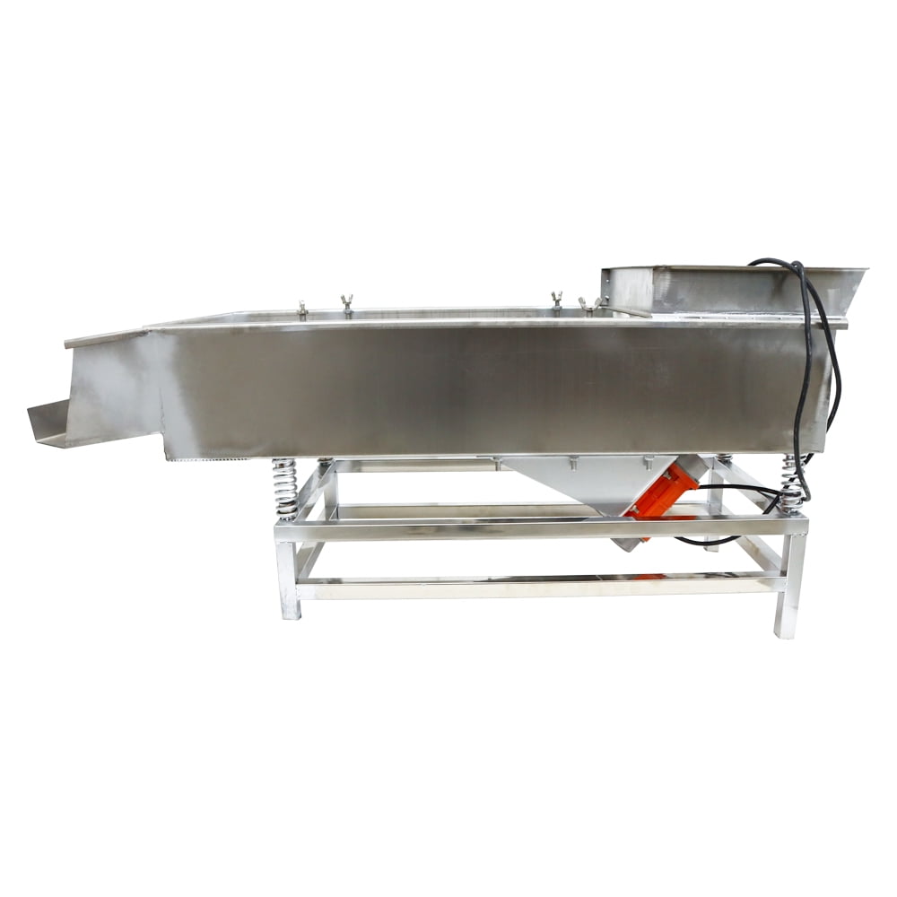 JG40-95 Stainless Steel Linear Vibrating Screen Electric Linear Sifter Machine with 6mm 7mm Meshs 110V