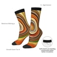 thumbnail image 4 of Xecao Colorful Swirl Pattern Sport Socks for Women and Men Crew Socks Sporty Calf Socks Casual Socks, 4 of 6