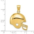 thumbnail image 2 of 14k Yellow Gold Polished Football Helmet Pendant Necklace 26x21mm Wide Pendant for Women - 3.0 Grams, 2 of 2