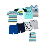 Little Star Organic Toddler Boy 8 Pc Mix & Match Set w/ Gift Bag, Size 12 Months-5T