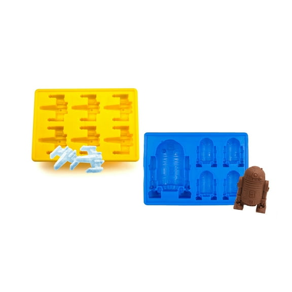 Star Wars Ice Tray Silicone Molds 2pk R2D2 and X-Wing