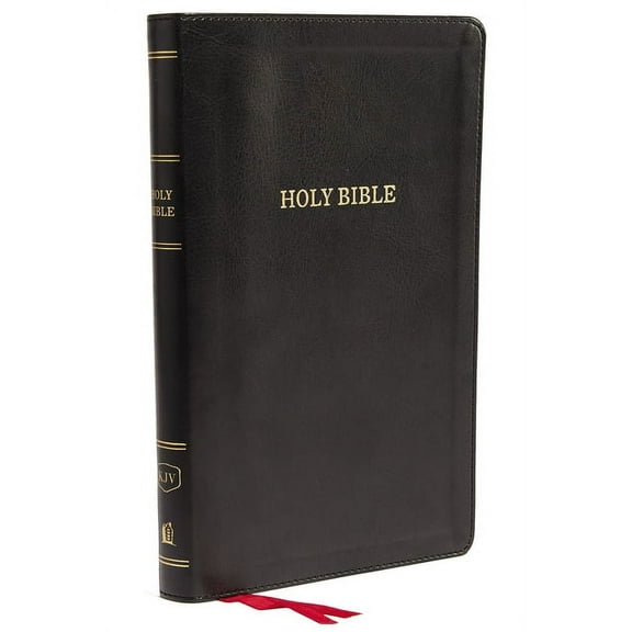 KJV, Deluxe Thinline Reference Bible, Imitation Leather, Black, Red Letter Edition (Other)