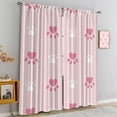 thumbnail image 4 of Pink Dog Paw Blackout Curtains, Kids Geometric Animals Curtains for Bedroom Living Room, Rod Pocket Window Drapes 2 Panel Sets Dust-Proof Easy Clean for Boys Girls Playroom Home Decor-W84xL84in, 4 of 6