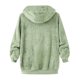 thumbnail image 4 of Puntoco Moda Mujer Cremallera V-Cuello Jersey Tops Manga Larga Con Capucha Blusa Sudadera Puntoco Puntoco-3452, 4 of 4