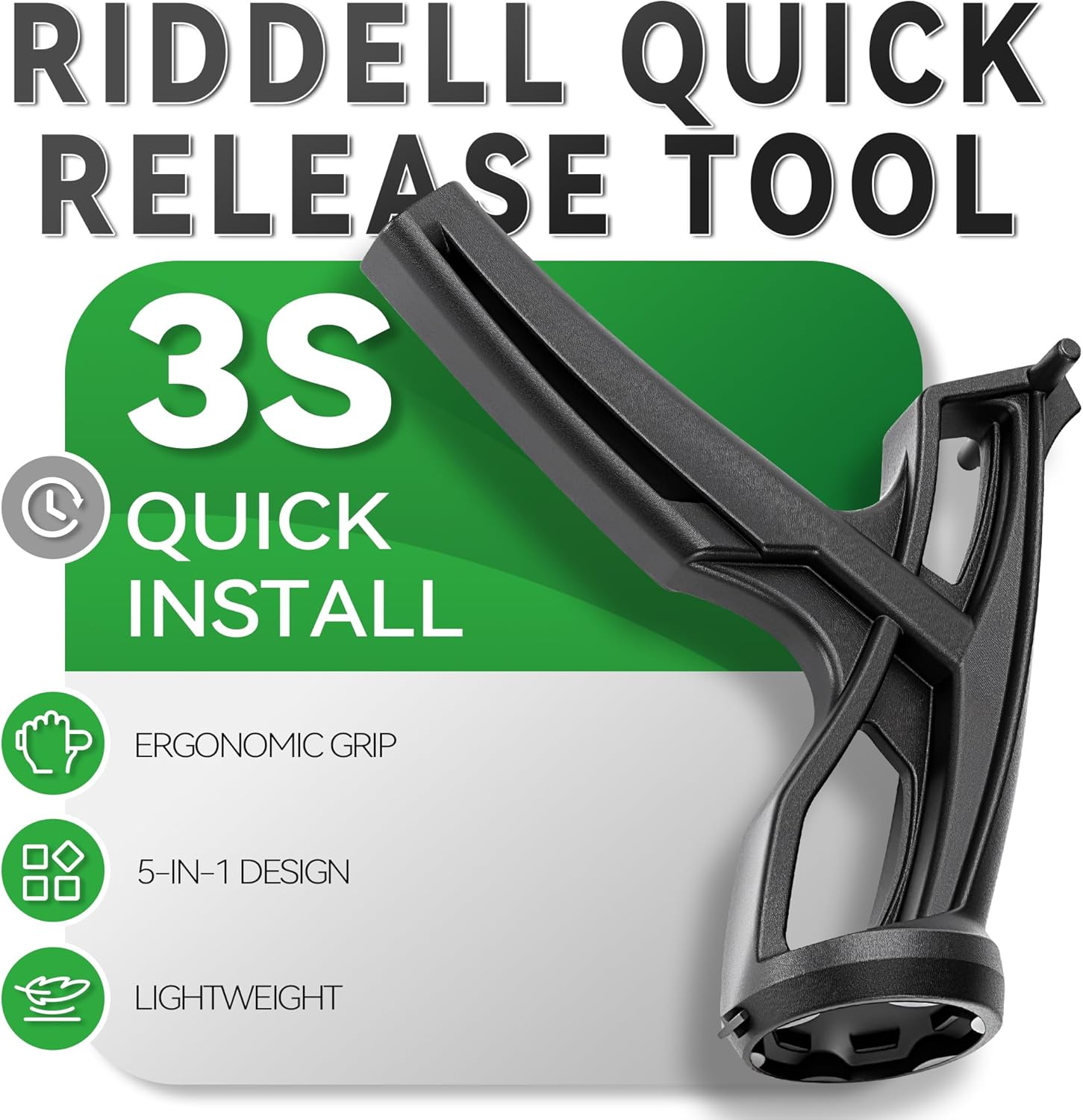 SITIEDAN Quick Release Tool for Riddell SpeedFlex Facemask- Football Helmet Accessories with Peg, Ergonomic Handle Ideal for Players (Black)
