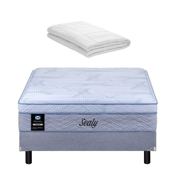 Colchón más box más Protector Water Proof Sealy Matrimonial Patrick