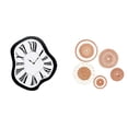 thumbnail image 1 of Reloj De Pared De Acrílico Fundido Distorsionado, único Colgante De Pared, Arte Decorativo, Artesanía De Pared Tejida Para Interior, Pasillo, Dormitorio, Porche, Cafetería, Tienda., 1 of 8