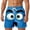 Blue-2, variant on Casual Shorts for Men 2026 Summer Funny Novelty Printed Straight Leg Lounge Shorts with Pockets