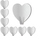 thumbnail image 1 of JM 7 ganchos de acero inoxidable en forma de corazón, ganchos decorativos para pared de habitación JM, 1 of 5