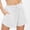 *White, variant on ClodeEU Women's Solid Color Drawstring Elastic Waist Knee Length Shorts ,Casual Summer Bermuda Pants Gray,Womens Plus XL