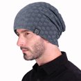 thumbnail image 4 of 1 gorro para hombre, cálido, de invierno, tejido holgado, grueso, con forma de calavera, 4 of 8