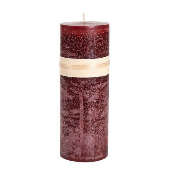 Whitehurst Cylindrical Accent Pillar Candle - 9" - Wine Red