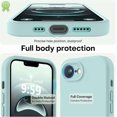 thumbnail image 3 of Funda de Silicona Premium, Forro de Microfibra Suave, a Prueba de Golpes, para iPhone 16e/17e 6.1", Menta, 3 of 7