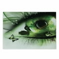 thumbnail image 1 of Abstract Cutting Board, Surreal Natural Art a Swan Floating in Eye and Flying Butterflies, Decorative Tempered Glass Cutting and Serving Board, Small Size, Green Black White, by Ambesonne, 1 of 1