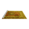 thumbnail image 2 of Ahgly Company Machine Washable Indoor Rectangle Medallion Yellow Traditional Area Rugs, 2' x 4', 2 of 4