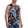 thumbnail image 2 of Easygdp Flowers ad Butterflies Men's Breathable Tank Tops Sleeveless Sporty T Shirts for Basketball, Mountaineering, Bodybuilding -Medium, 2 of 8