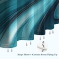 thumbnail image 6 of Blue and Gold Marble Shimmer Waves Pattern Shower Curtain 36"x72" ,Bathroom Decorative Shower Curtains Set with 12 Hooks,Modern Waterproof Washable Shower Curtain, 6 of 6