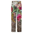 thumbnail image 5 of Tropical Flowers Leopard Print Fabric Winter Female Pants Flannel High Waist Women Pants Lady Warm Straight Leg Plush Trousers, 5 of 7
