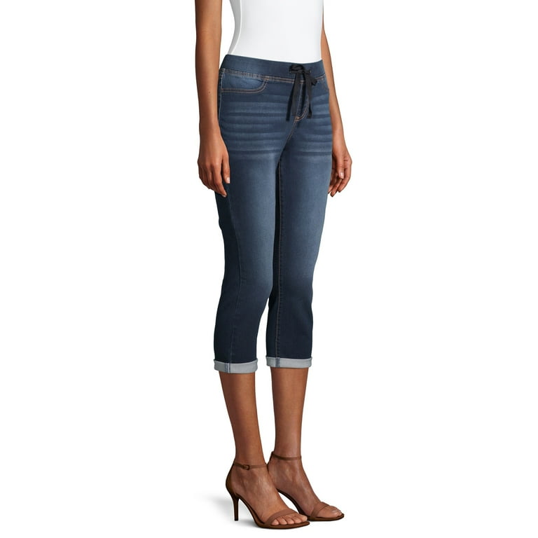 No Boundaries Juniors Pull On Dorm Crop Capri Pants Walmart