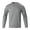 Gray, variant on Dursoulink Long Sleeve Round Neck Shirt for Men, Quick Dry Breathable Polyester, Raglan Sleeve, Flat Stitching, Unlabeled Collar, for Sports and Outdoor Activities