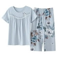 thumbnail image 1 of REDHOTYPE Fashion Print Pyjama Set Femmes 100% Coton Casual Home Pyjamas Plus Size Cool Short Sleeves M-XXXL Homewear, 1 of 2