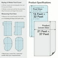 thumbnail image 4 of Winter Swimming Pool Cover for 16 ft x 32 ft Inground Rectangular Pool Size, Superb Choice Series, Solid Material, Color - Iron Gray, Pool Cover Choice 511632RCHOICE, 4 of 4
