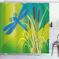 thumbnail image 1 of Ambesonne Vintage Shower Curtain, Blue Dragonfly on Green, 69"Wx84"L, Pale Green Brown, 1 of 3